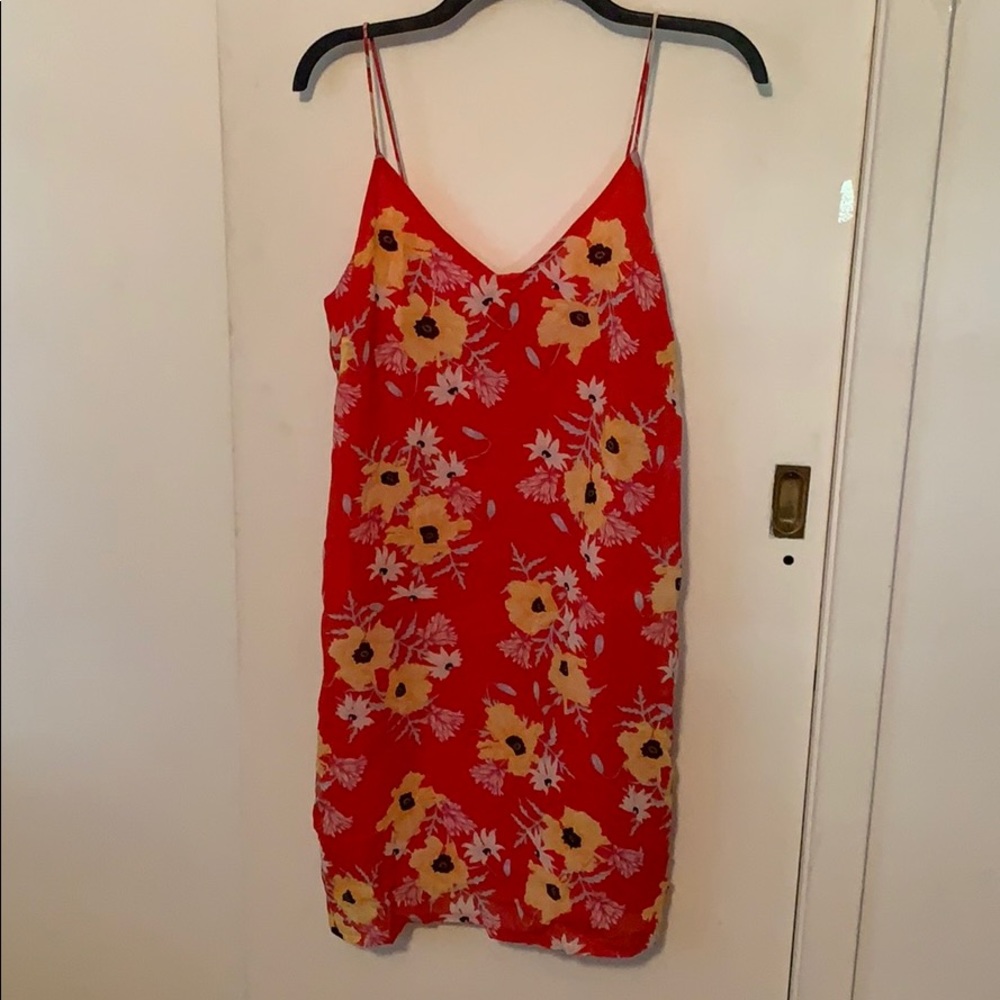 Red Floral Minidress